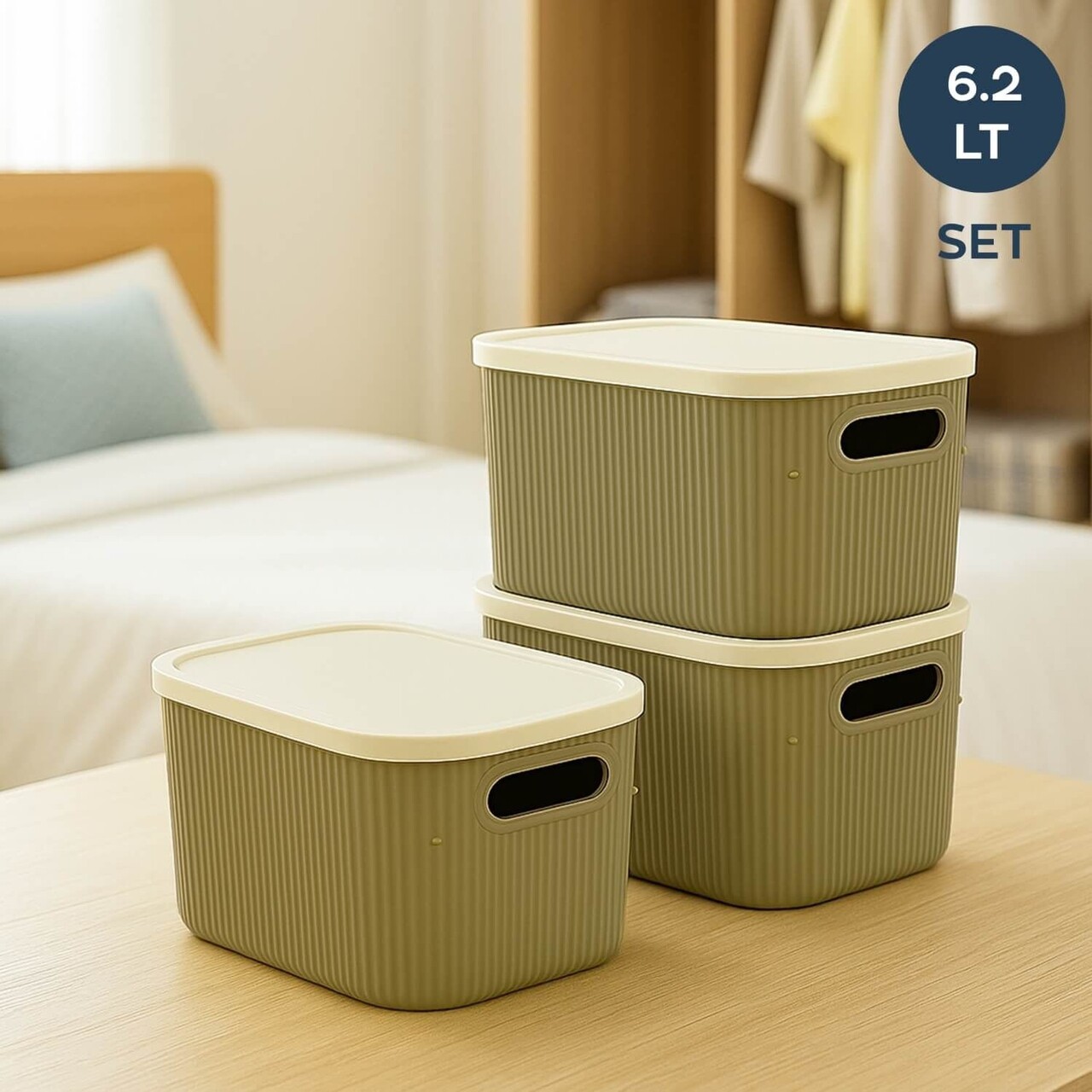 Set recipiente depozitare, 242355, Verde - imagine 4